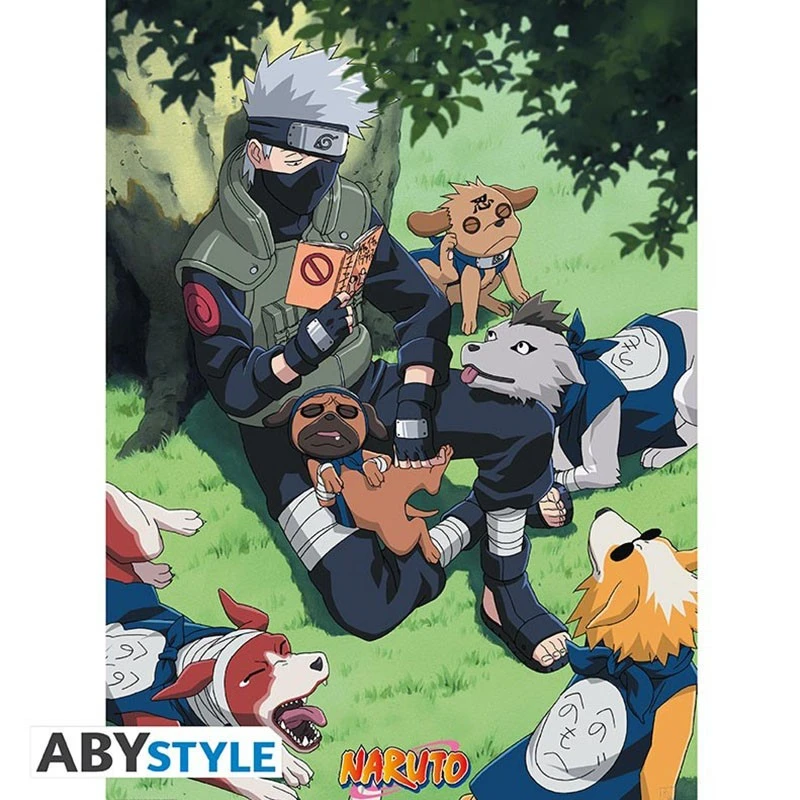 Naruto - Poster Kakashi Et Ses Chiens Ninjas