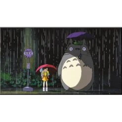 Totoro - Digigraphie Sur Bois Bus Stop