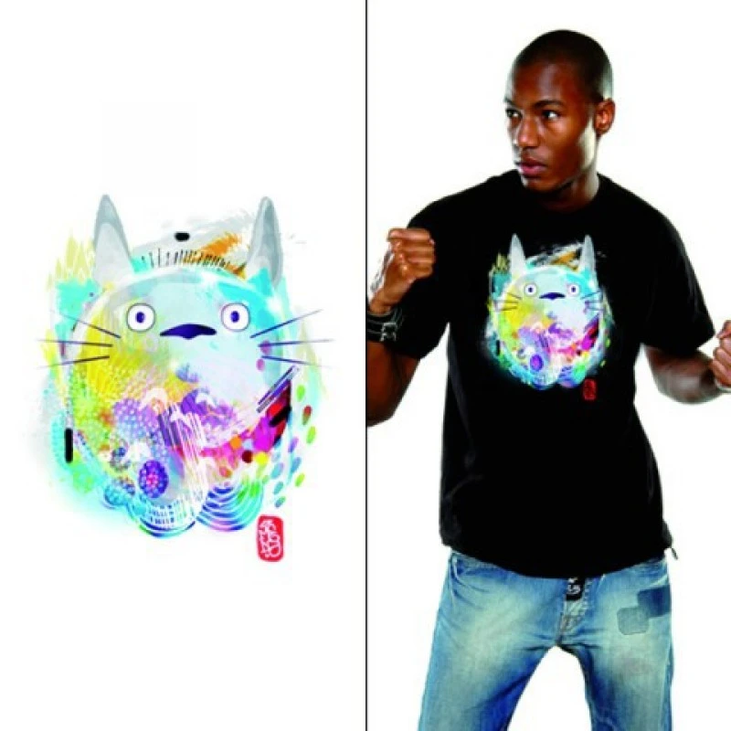 Totoro - T-shirt Nekotoro Paint Noir