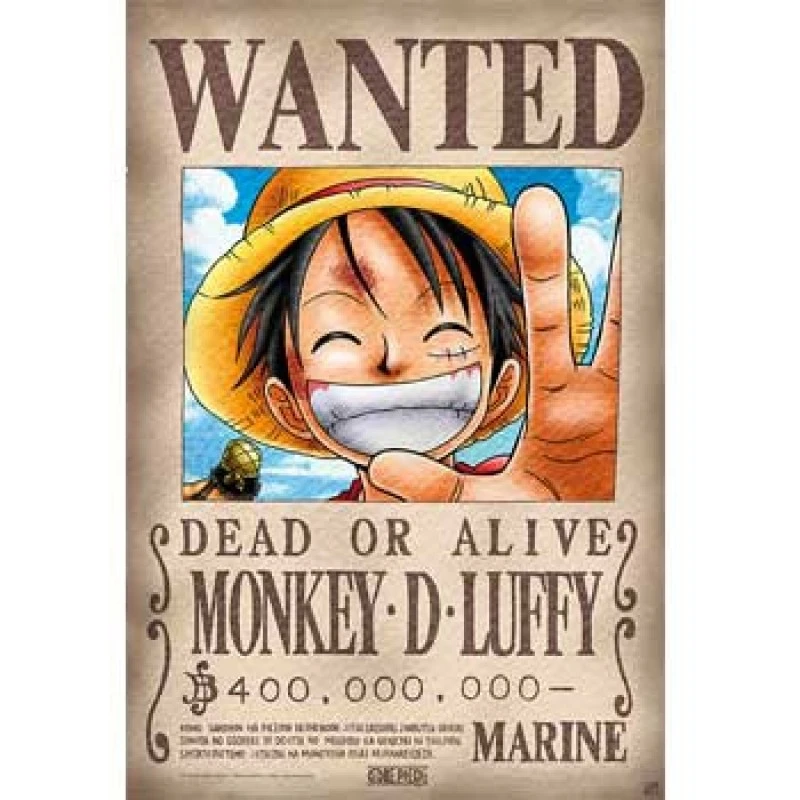 Affiche One Piece Wanted De Luffy - Nouvelle Prime